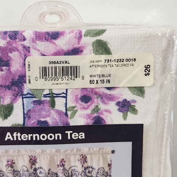 Kitchen Curtain Set Afternoon Tea Richloom Home Cottagecore Farmhouse - Picture 3 of 8